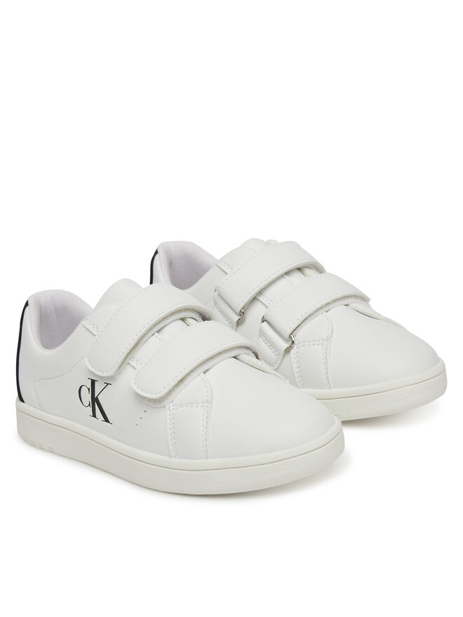 Calvin Klein Jeans Sneakersy Calvin Klein Jeans Low Cut Lace Velcro Sneaker V1X9-82080-1355 S Biały