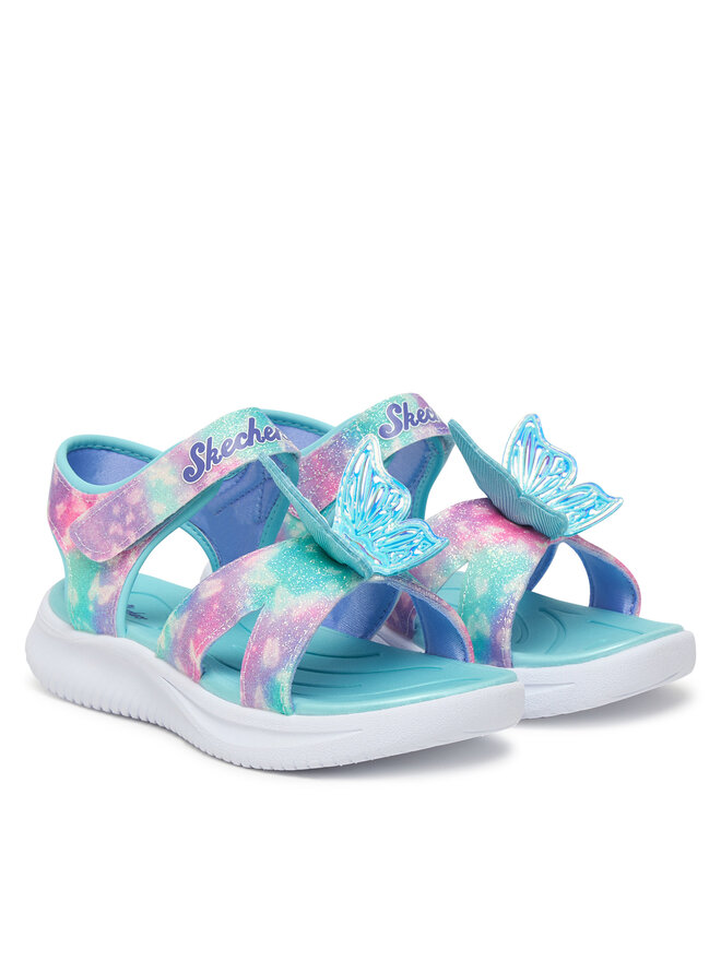 Skechers Sandalen Skechers Jumpsters Sandal - Butterfly Brites 303109L/AQMT Blau