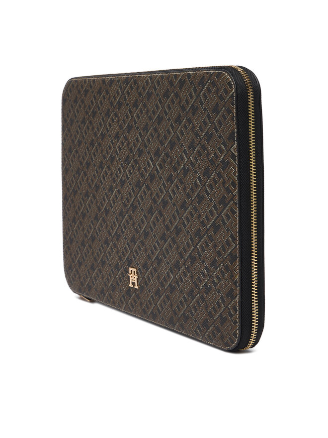 Tommy Hilfiger Notebook-Etui Tommy Hilfiger Th Icon Laptop Case Mono Print AW0AW18929 Schwarz