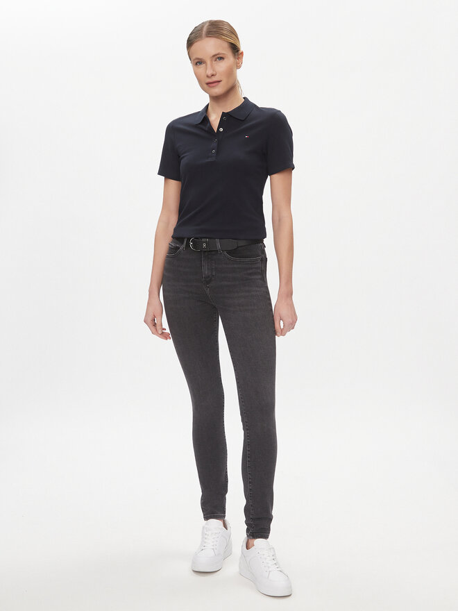 Tommy Hilfiger Tommy Hilfiger Pólóing 1985 WW0WW42047 Sötétkék Slim Fit
