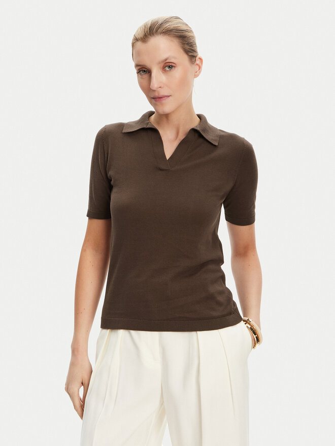 Weekend Max Mara Поло Roncolo 2525366071 Коричневий Regular Fit