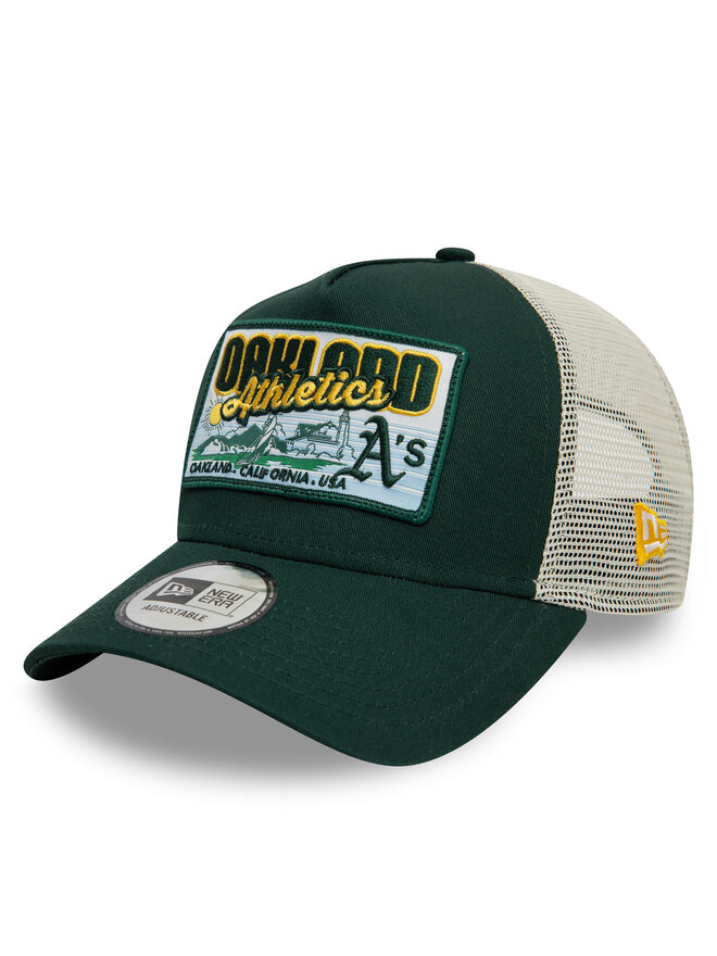 New Era Czapka z daszkiem New Era Mlb Patch Trucker Oakland Athletics 60595258 Zielony