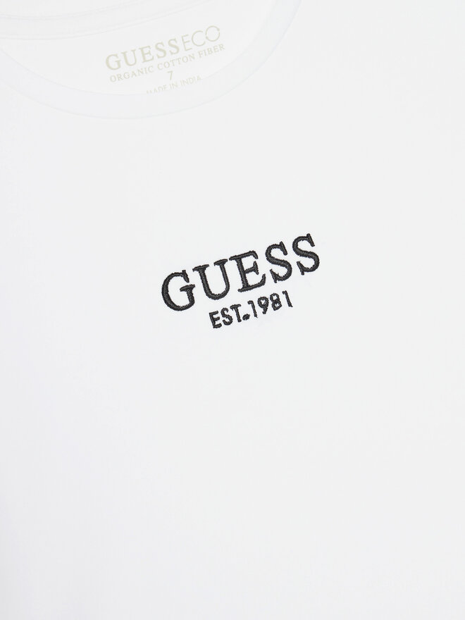 Guess Guess Marškinėliai J4BI34 J1314 Balta Boxy Fit