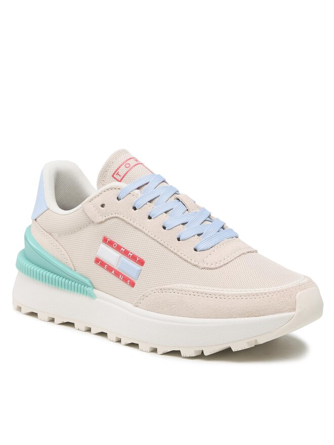 Tommy Jeans Sneakersy Tommy Jeans Tech. Runner EN0EN02028 Béžová