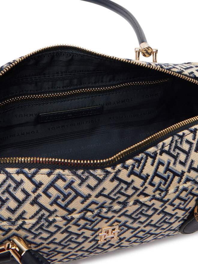 Tommy Hilfiger Handtasche Tommy Hilfiger Th Grace Shoulder Bag Jacquard AW0AW18752 Blau