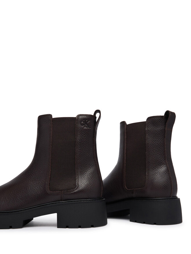 Calvin Klein Klassische Stiefeletten Calvin Klein Chunky Chelsea Boot Lth YW0YW02072 Dunkelrot
