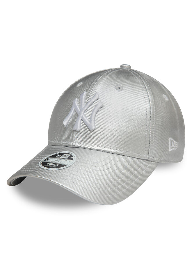 New Era Czapka z daszkiem New Era New York Yankees Met Denim 9Forty 60595374 Srebrny