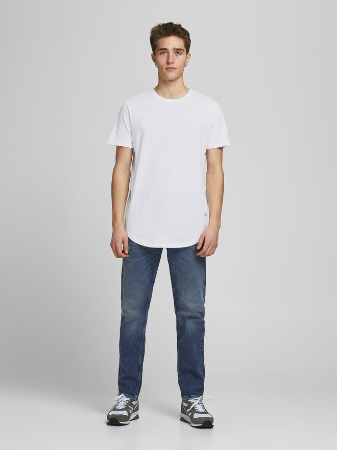 Jack&Jones Jack&Jones Marškinėliai Noa 12113648 Balta Long Line Fit