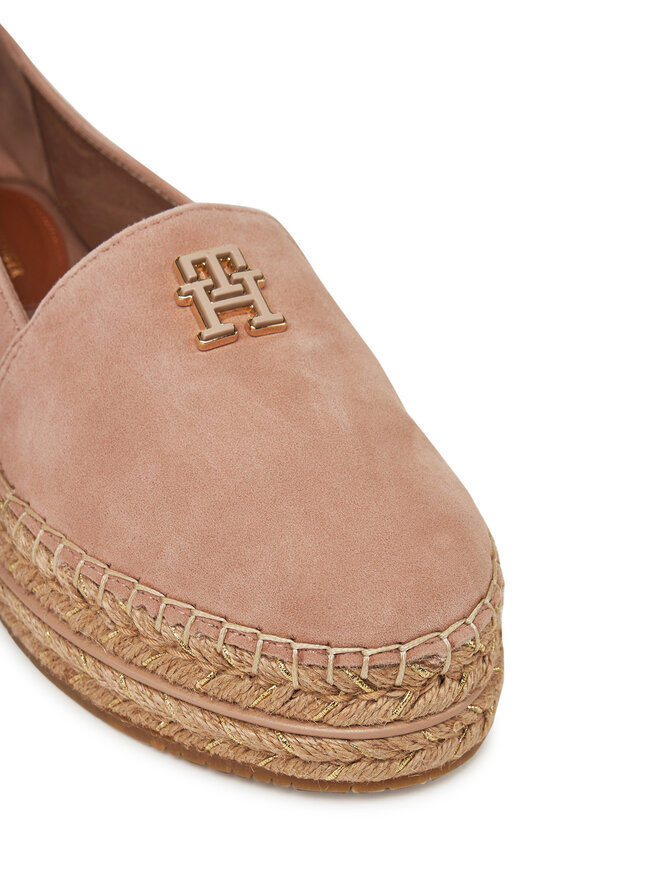 Tommy Hilfiger Espadryle Tommy Hilfiger Suede Platform Espadrille FW0FW08586 Beżowy