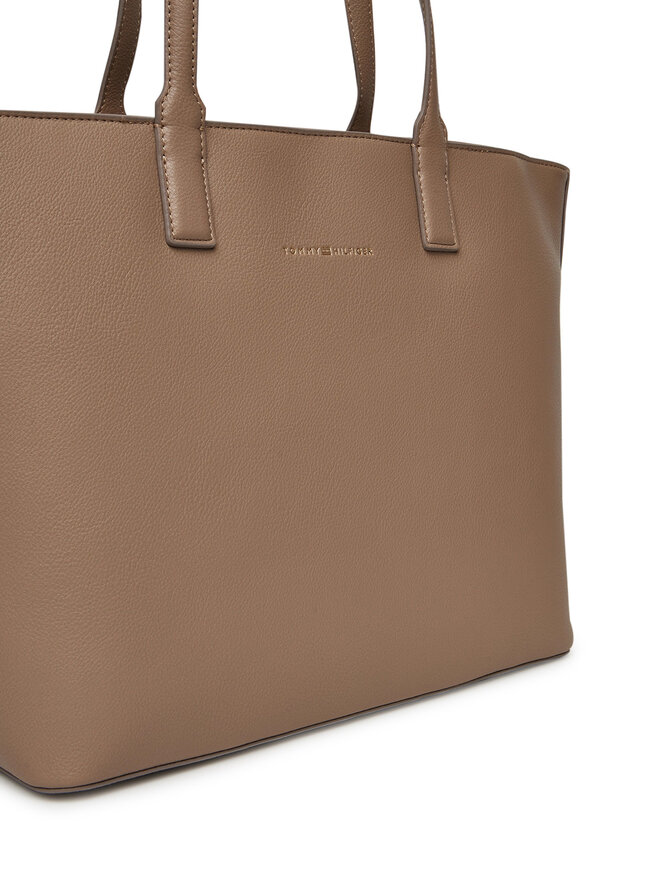Tommy Hilfiger Kabelka Tommy Hilfiger Th Logotape Tote AW0AW17449 Béžová