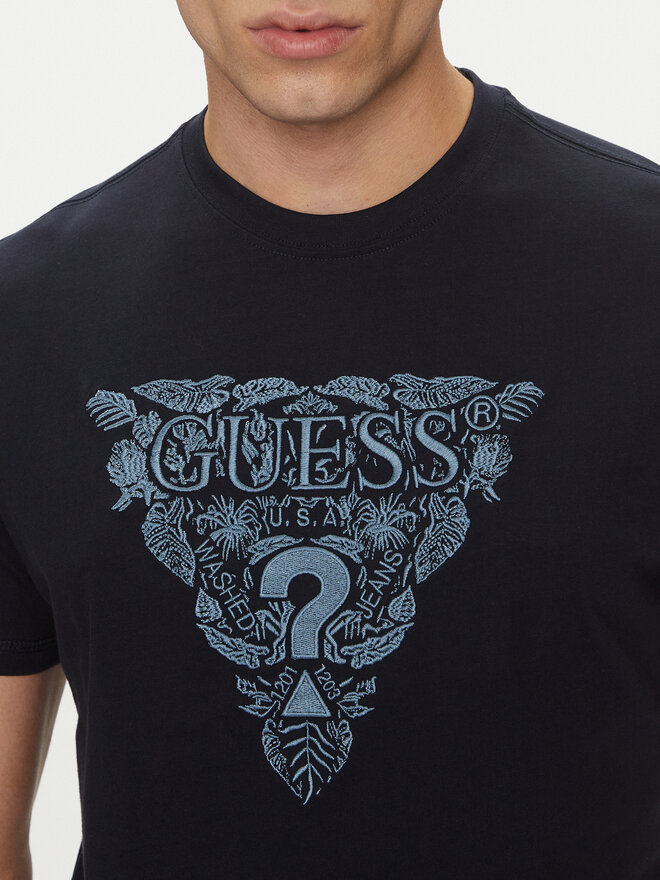 Guess Guess Majica M5GI16 K8FQ4 Mornarsko modra Regular Fit