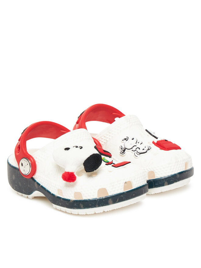 Crocs Παντόφλες Crocs Classic Peanuts 211126 Λευκό