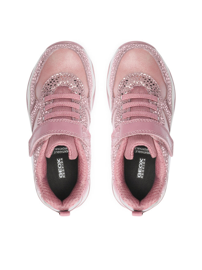 Geox Mädchen Sneakers Calco Girl A – Bequeme Laufschuhe Mit Atmungsaktiver Sohle