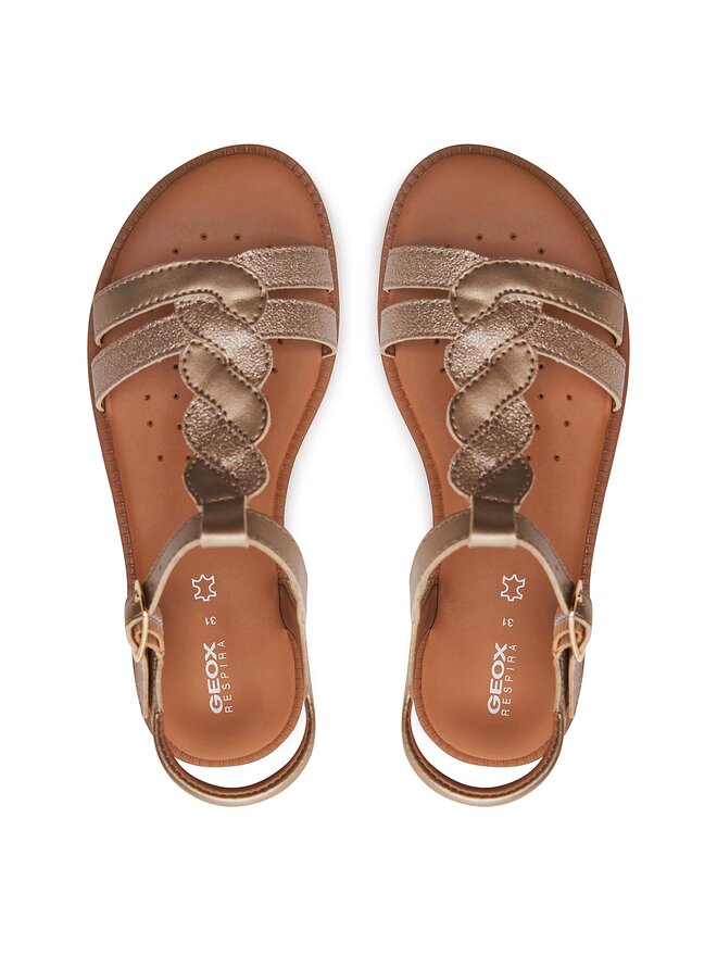 Geox Sandale Geox J Sandal Karly Girl J4535H 0NFQD C2010 S Zlatna