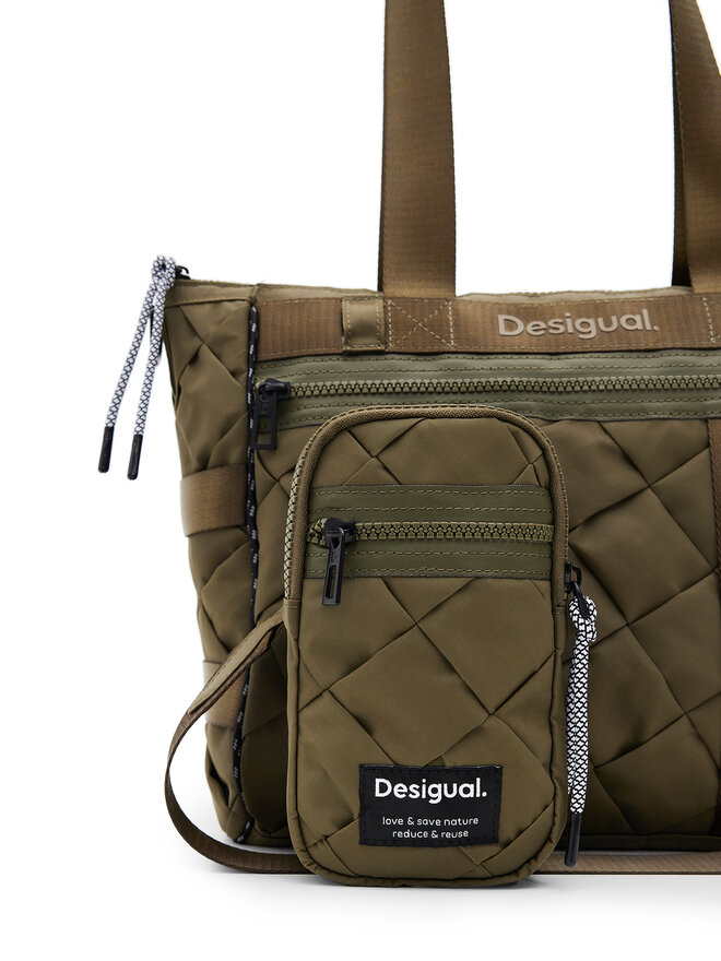 Desigual Handtasche Desigual 24WAXY42 Khakifarben