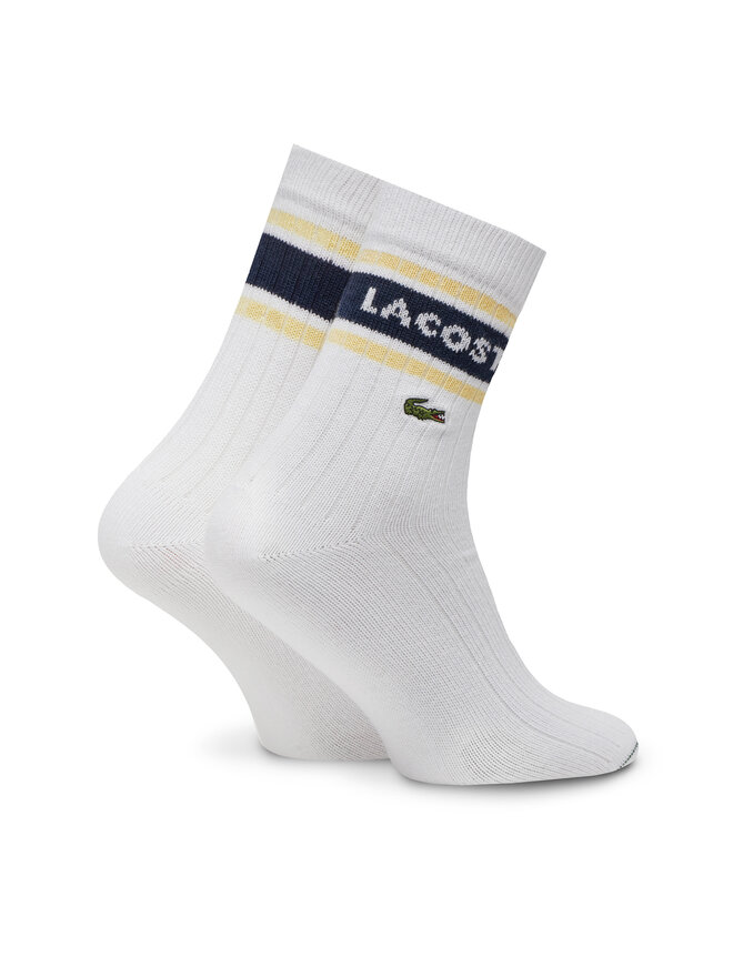 Lacoste Zestaw 2 par wysokich skarpet unisex Lacoste RA9304 Biały