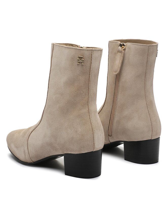 Tommy Hilfiger Stiefeletten Tommy Hilfiger Th Feminine City Suede Bootie FW0FW07536 Beige