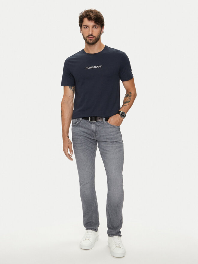 Guess Jeans Guess Jeans Póló M4YI52 K8HM0 Sötétkék Slim Fit