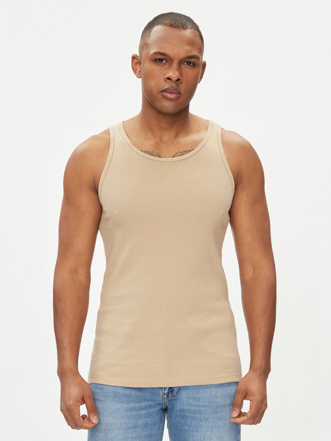 Jack&Jones Jack&Jones Tank top marškinėliai Havana 12251771 Smėlio Regular Fit