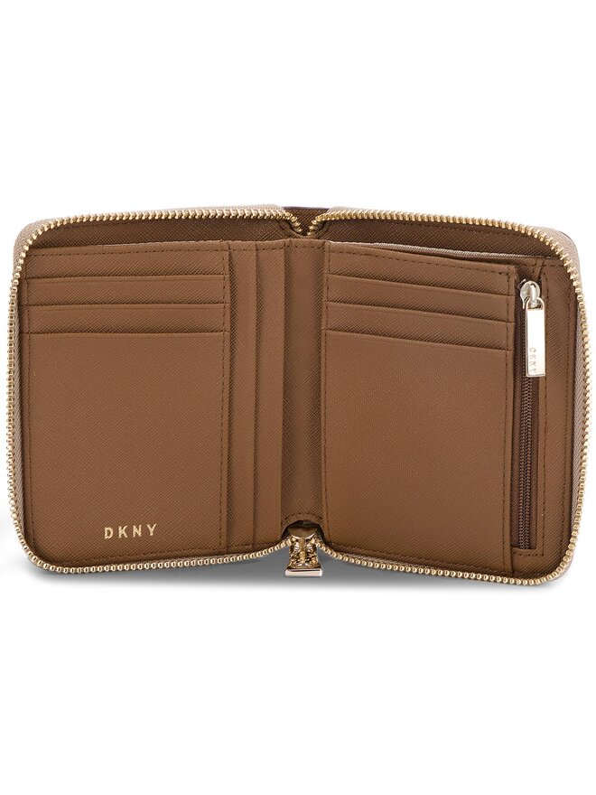 DKNY Liels sieviešu maks DKNY Bryant Sm Zip Around R831J656 Brūns
