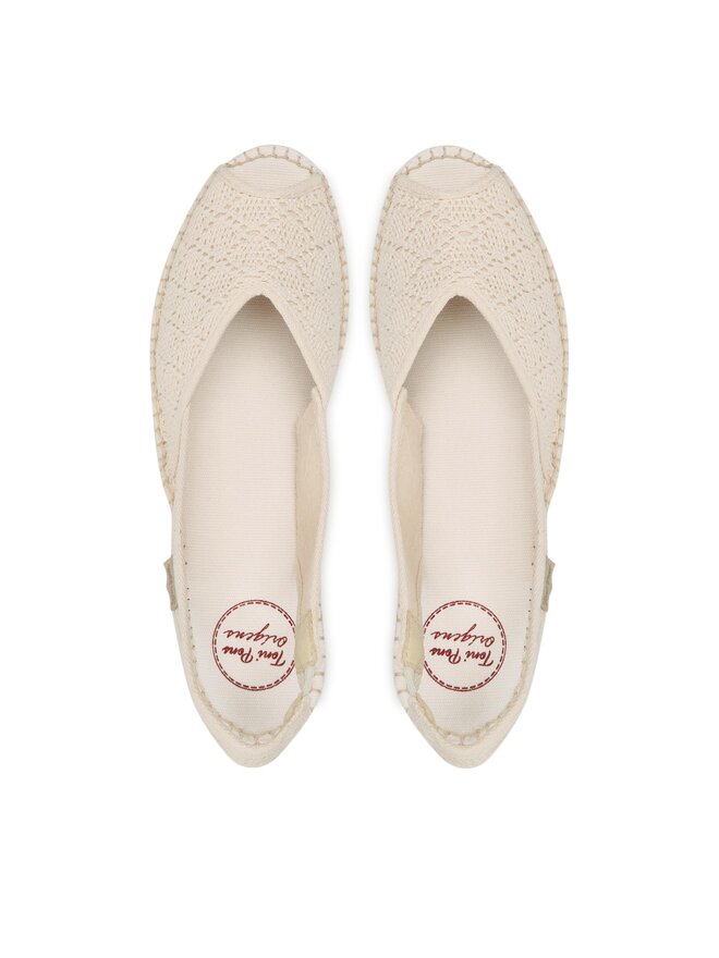 TONI PONS Blanca-ADD - Espadrille Crochet Peep Toe Femme En Coton, Talon 5cm, Style Confortable Et Élégant