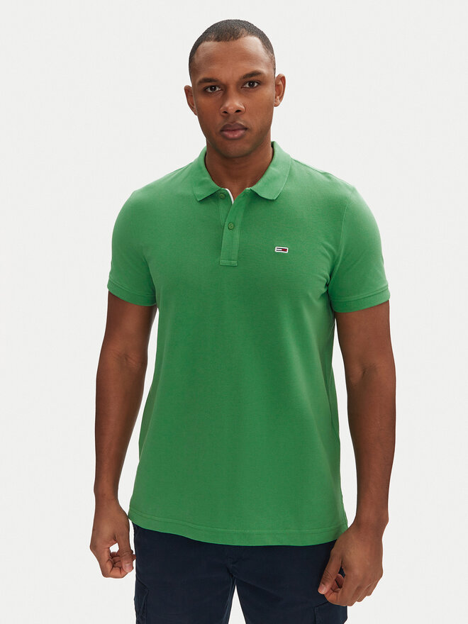 Tommy Jeans Tommy Jeans Poloshirt DM0DM20676 Grün Slim Fit