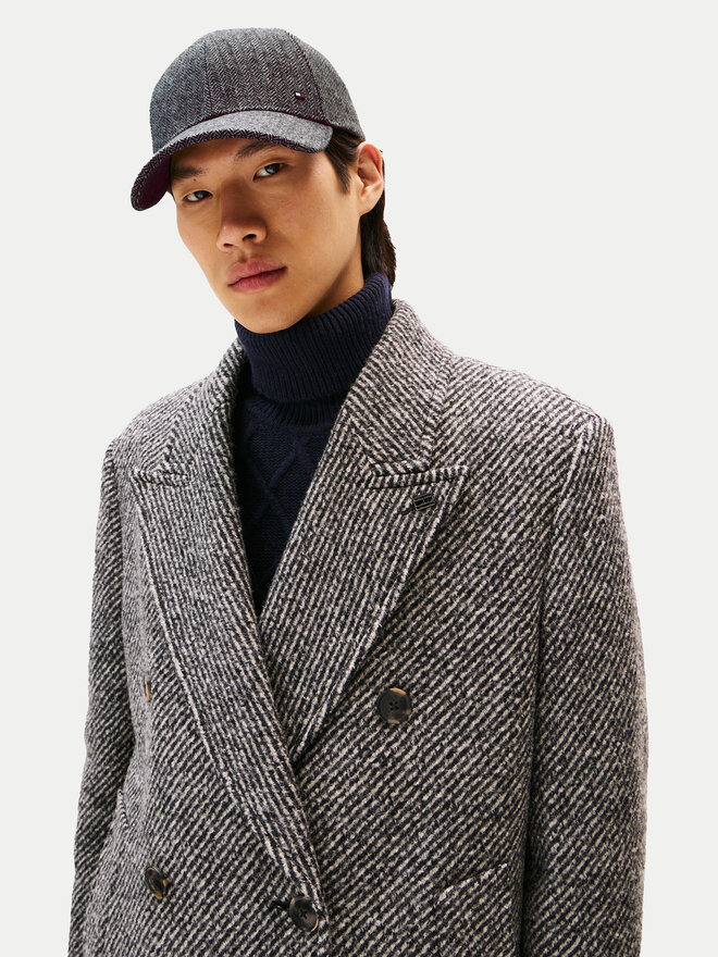Tommy Hilfiger Бейсболка Tommy Hilfiger Th Flag Herringbone 6 Panel Cap AM0AM13784 Сірий