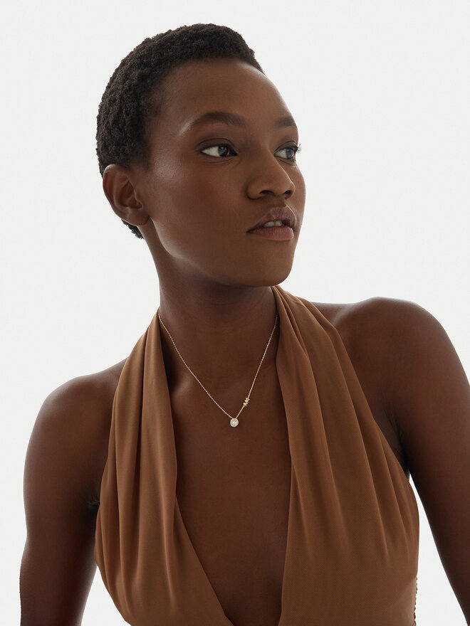 Michael Kors Collar Michael Kors Pave Halo Necklace MKC1208AN710 Oro