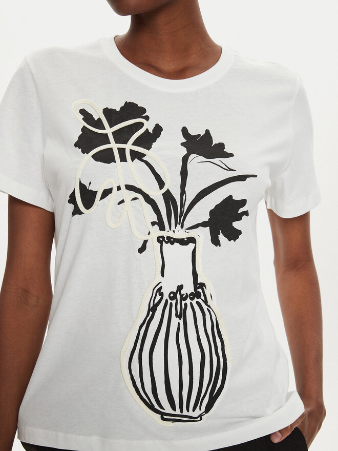 Desigual Desigual Camiseta Shadow 24WWTK11 Blanco Regular Fit