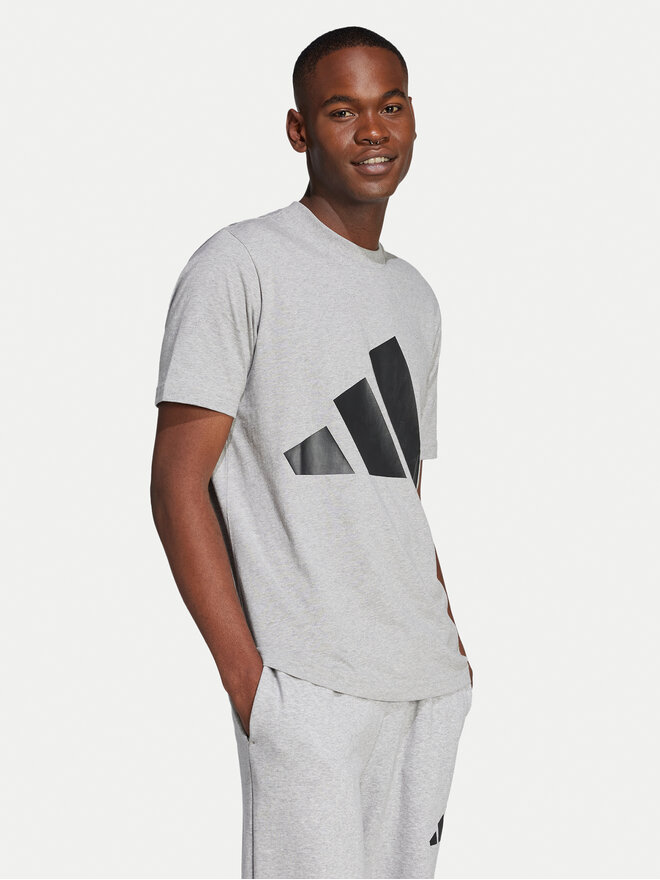 adidas adidas Футболка Essentials Big Logo JE8948 Сірий Regular Fit