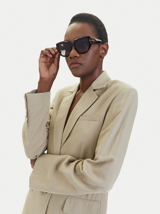Tom Ford Сонцезахисні окуляри Tom Ford Satzman FT1192 01B Чорний