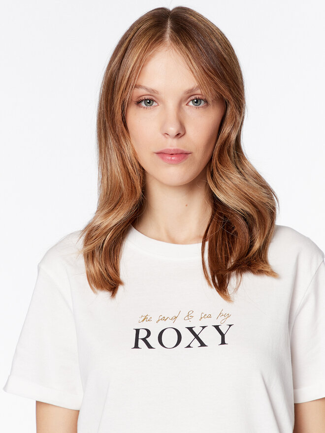 Roxy Roxy Majica Noon Ocean ERJZT05490 Bela Regular Fit