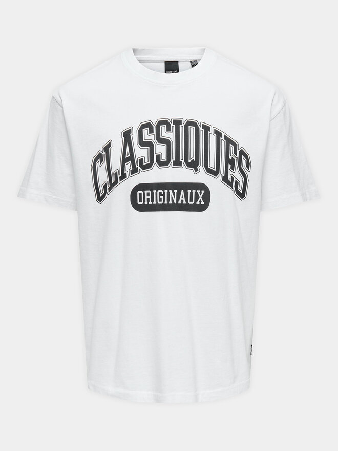 Only & Sons Only & Sons Marškinėliai Classiques 22029023 Balta Relaxed Fit