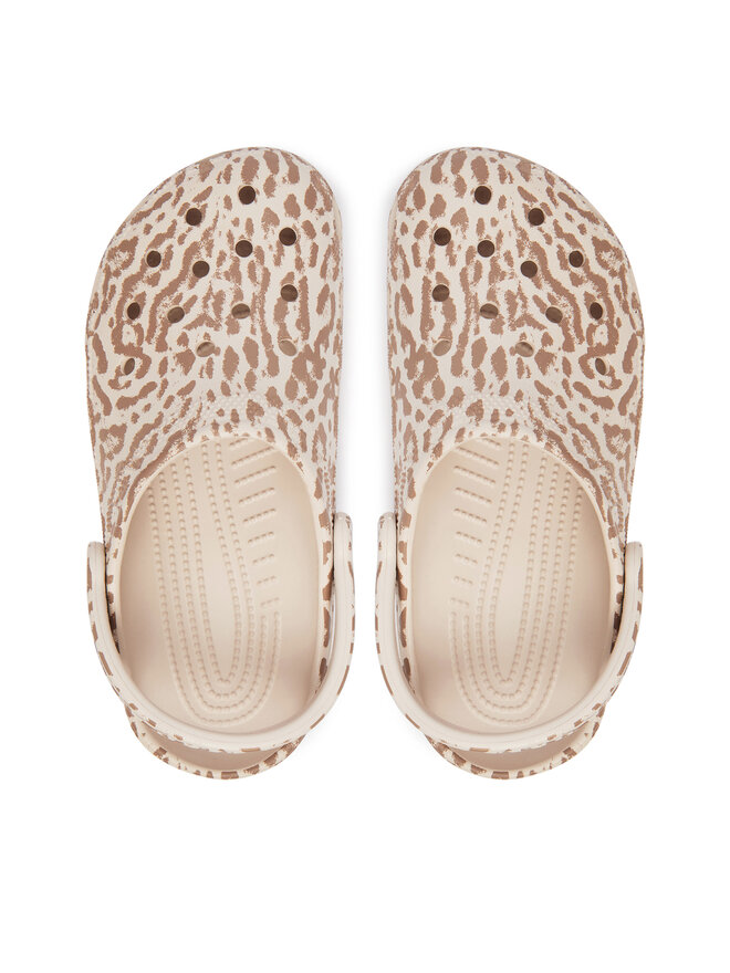 Crocs Шльопанці Crocs Classic Pop Animal Clogs 214153 Бежевий