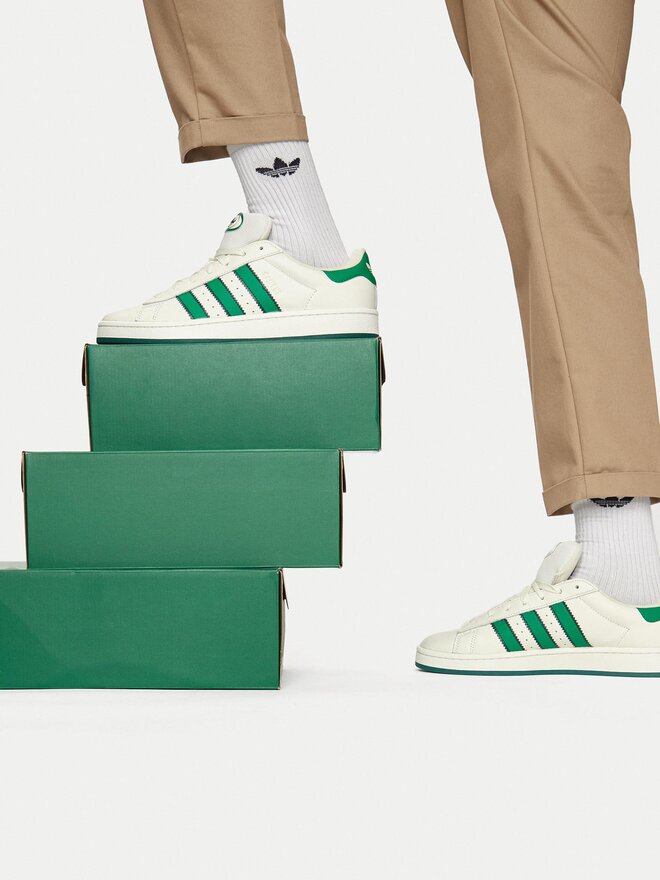★Adidas★ (W) Campus 00s Crystal White Green IF8762 adidas Sneakersy Campus 00s IF8762 White / Białe | eobuwie