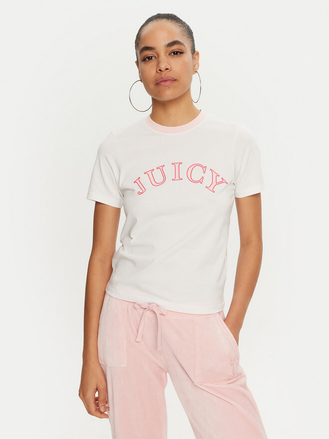 Juicy Couture Juicy Couture Camiseta College Gf JCSCT224414 Blanco Regular Fit