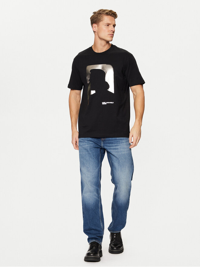 Karl Lagerfeld Jeans Karl Lagerfeld Jeans T-Shirt A1M17052 Μαύρο Regular Fit