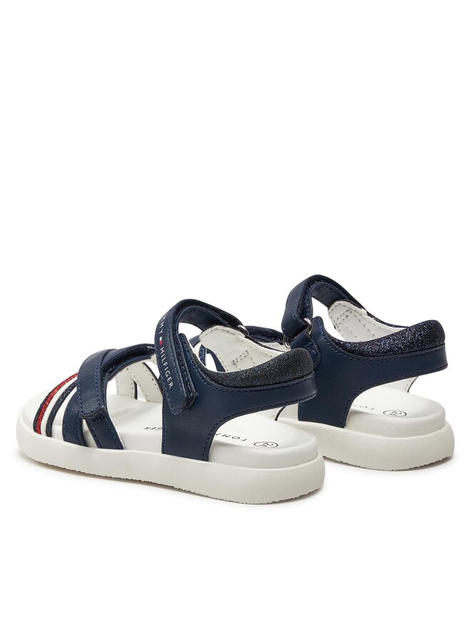 Tommy Hilfiger Szandál Tommy Hilfiger Strippes Velcro Sanadal T1A2-33234-0326 S Sötétkék