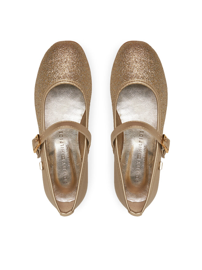Tommy Hilfiger Balerinos Tommy Hilfiger Ballerina T4A3-33930-0572 M Auksinė