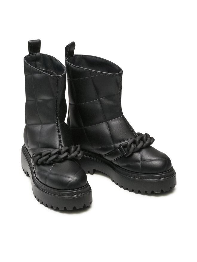 Le Silla Stiefeletten Le Silla Stivaletto Ranger Fod. Montone 6411T020M1MMFAK001 Schwarz
