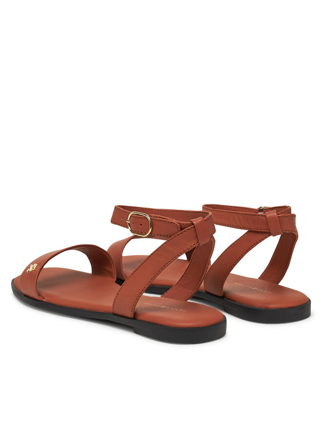 Tommy Hilfiger Sandalias Tommy Hilfiger Ankle Strap Leather Sandal FW0FW08422 Marrón
