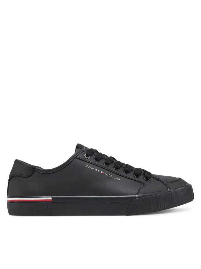 Tommy Hilfiger Sneakers Tommy Hilfiger Core Corporate Vulc Leather FM0FM05399 Schwarz