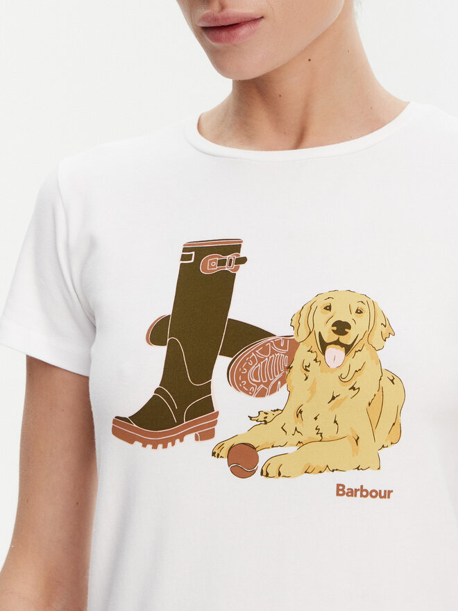 Barbour Barbour T-Shirt Rowen LTS0668WH11 Λευκό Regular Fit