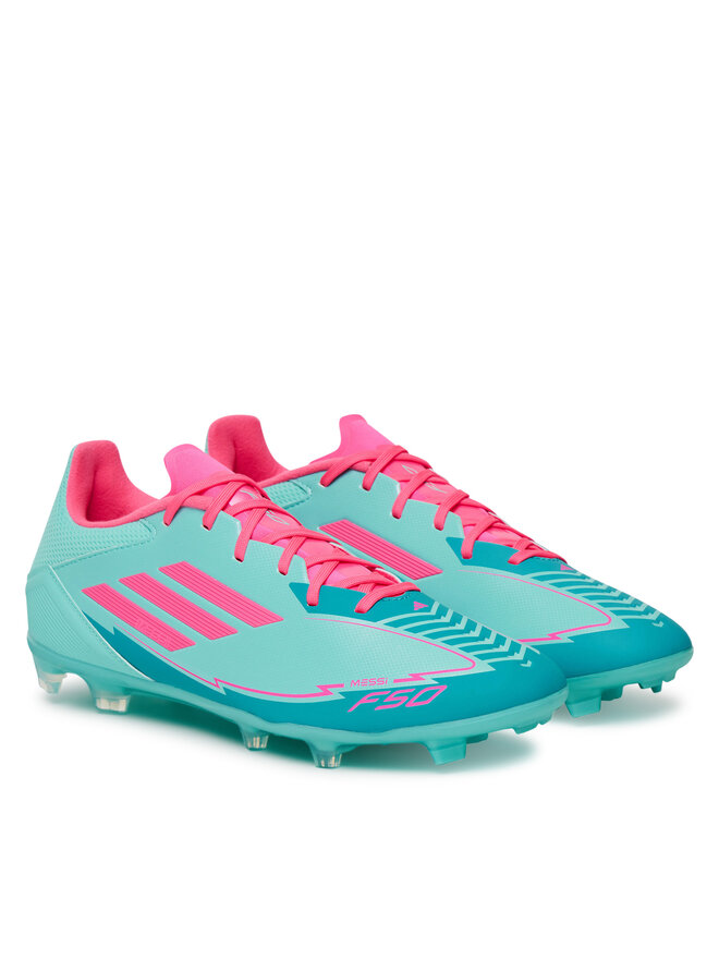 adidas Buty do piłki nożnej adidas F50 League Messi Firm/Multi-Ground IH0928 Turkusowy