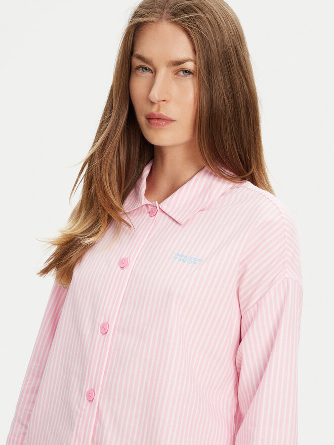 United Colors Of Benetton United Colors Of Benetton Pižamos marškinėliai 4QFZ3M00A Rožinė Regular Fit