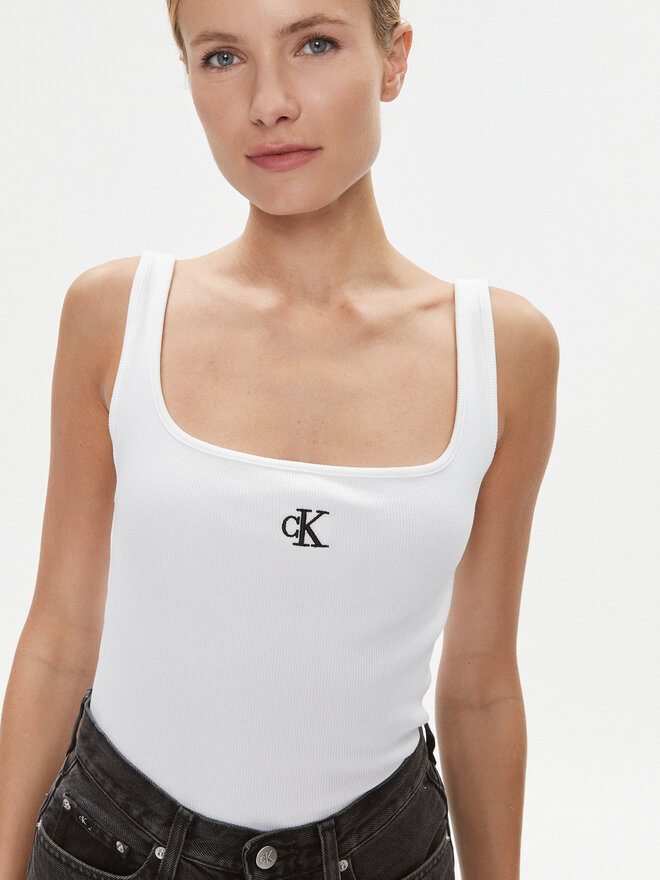Calvin Klein Jeans Calvin Klein Jeans Τοπ J20J223192 Λευκό Relaxed Fit