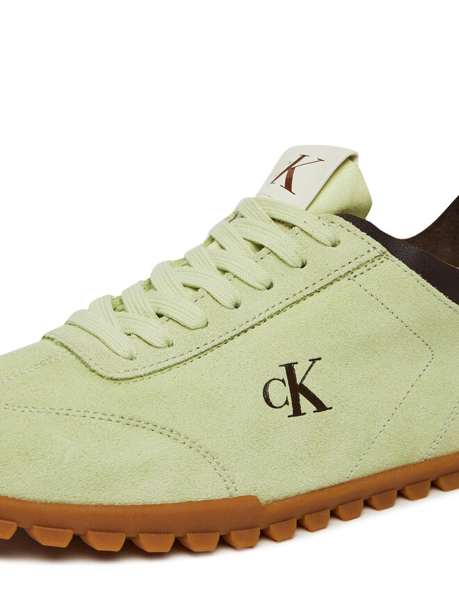 Calvin Klein Jeans Сникърси Calvin Klein Jeans Low Profile Runner Mg Sue YW0YW01898 Зелен