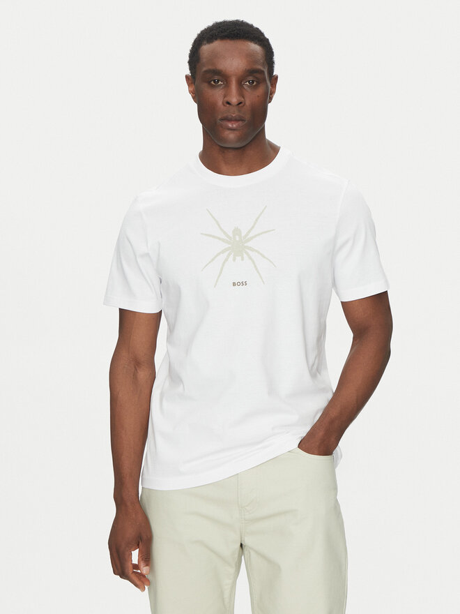 BOSS BOSS Camiseta Te_Spiderbat 50534924 Blanco Regular Fit