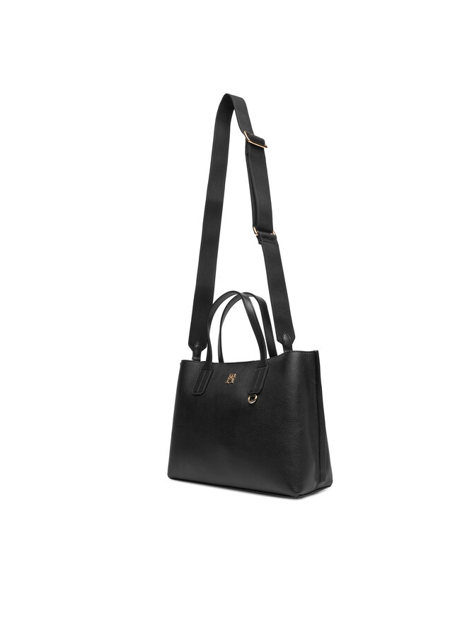 Tommy Hilfiger Дамска чанта Tommy Hilfiger Th Distinct Mini Tote AW0AW17459 Черен
