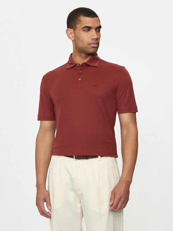 BOSS Boss Pólóing Press 55 50508830 Piros Regular Fit